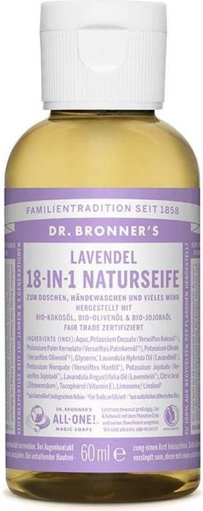 Actual product image Dr. Bronner's 18-IN-1 Lavender (Liquid soap, 240 ml)