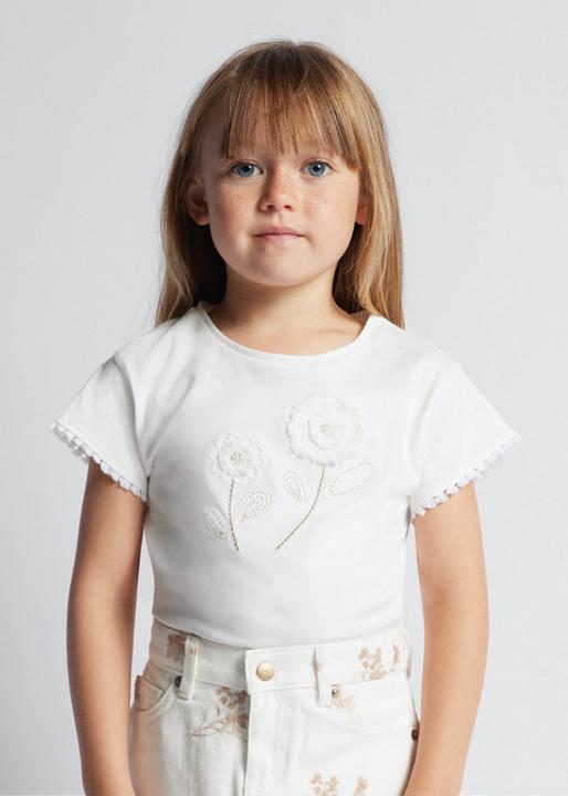 Actual product image MAYORAL T-shirt embroidered with floral pattern (128)