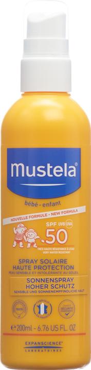 Image du produit Mustela Solaire spray solaire SPF 50 spray (Spray solaire, SPF 50, 200 ml, 235 g)