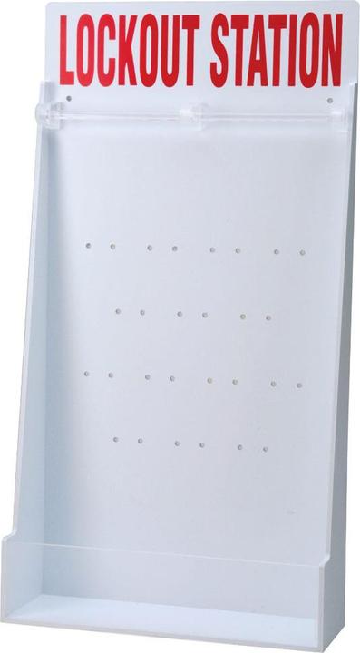 Image du produit Brady Petit poste de consignation, polystyrène, blanc, 591 x 311 x 97 mm, étiquetage : POSTE DE