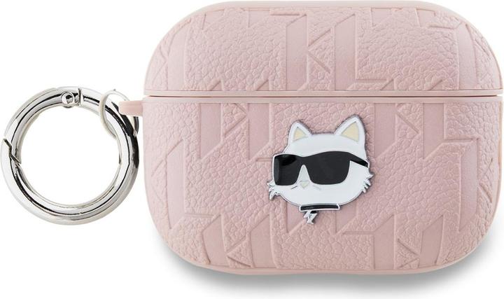 Karl Lagerfeld KLAP2PGCHPP AirPods Pro 2 (2022/2023) cover różowy/pink Monogram Choupette Head (Kopfhörer Hülle)