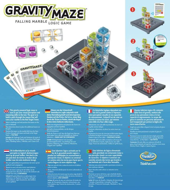 Immagine prodotto Thinkfun Labirinto di gravità (Spagnolo, Islandese, Francese, Italiano, Olandese, Inglese, Tedesco)