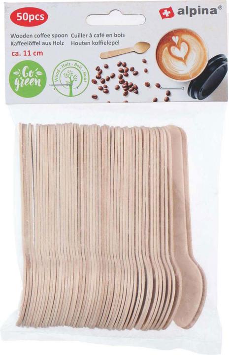 Produktbild Edco Einweg Teelöffel Holz 11cm, 50Stk.