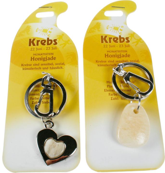 Roost Schlüsselanhänger Krebs G264 Honigjade 2 Motive (assortiert) (Honigjade)