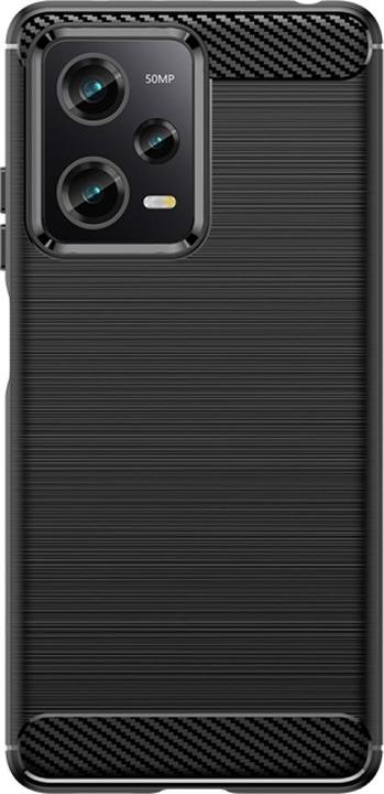 Actual product image Screenguard Xiaomi Redmi Note 12 Pro 5G Cover Carbon Brushed Soft TPU (Xiaomi Redmi Note 12 Pro 5G)