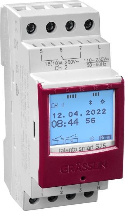 Immagine prodotto Grässlin Timer digitale AMD talento smart S25, 2 canali 110/230VAC
