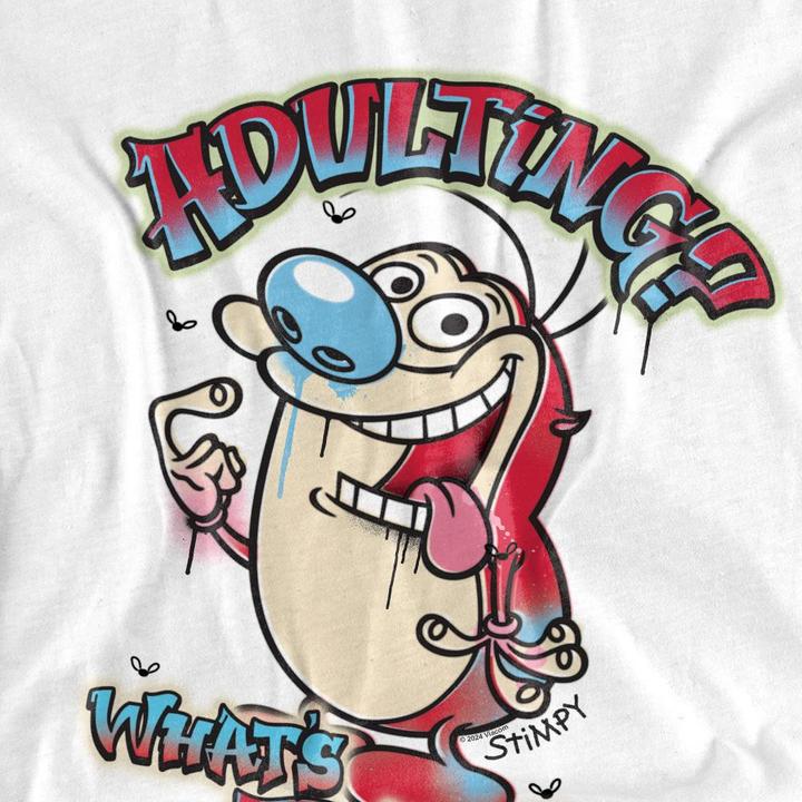 Immagine prodotto Ren & Stimpy Adulting Whats That? Maglietta Uomo (4XL)