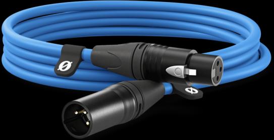 Produktbild RØDE XLR3M-B XLR Kabel 3m blau (Neuheit) (3 m, XLR)