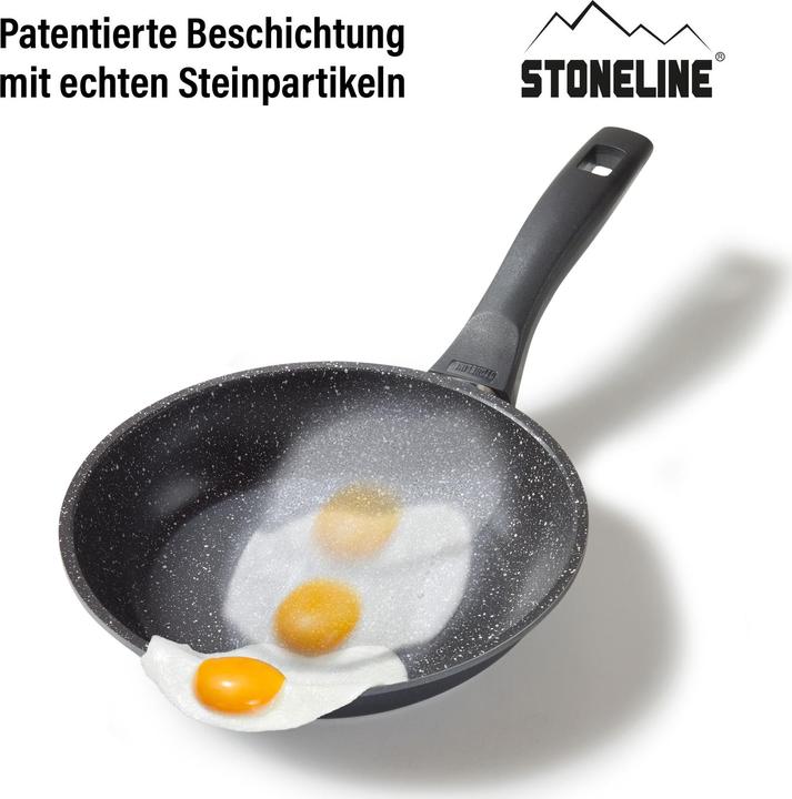 Produktbild Stoneline Pan 6840 Frying, Diameter 20 cm, Suitable for induction hob, Fixed handle, Anthracite (20 cm, Bratpfanne, Aluminium)