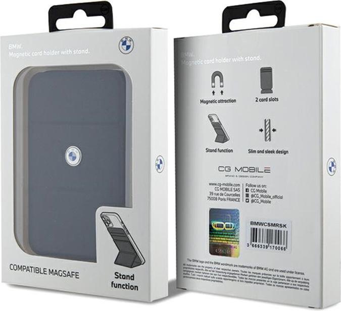 Produktbild BMW Wallet Card Slot Stand BMWCSMRSK czarny/black MagSafe Signature Collection