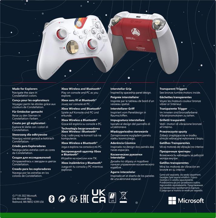 Immagine prodotto Microsoft Controller wireless Xbox - Starfield (Edizione speciale) (Xbox Serie S, Xbox One S, PC, Xbox One X, Xbox Series X)