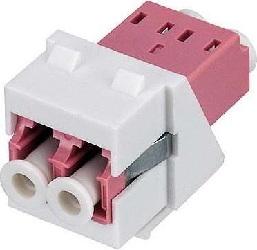 Actual product image Rutenbeck LC-D Keystone Module KMK-LC-D OM4 erica pure white (Keystone module)