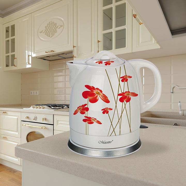 Actual product image Feel-Maestro MR-066-RED FLOWERS electric kettle (1.50 l)