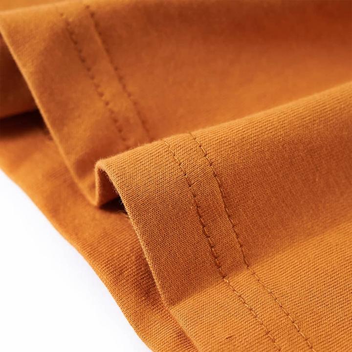 Immagine prodotto VidaXL Camicia da bambino a maniche lunghe ocra scuro 128,Materiale: 100 (128)