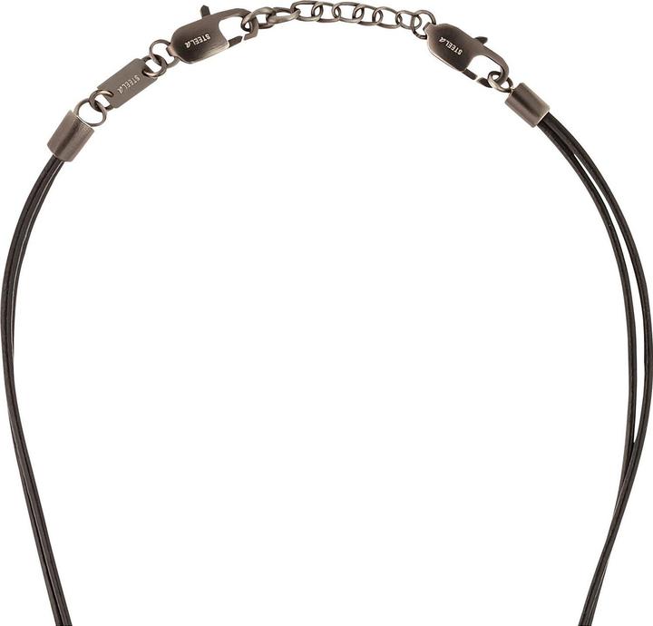 Immagine prodotto S.Oliver Collana da uomo, pelle, acciaio inox | dente (Acciaio inossidabile, 40 cm)