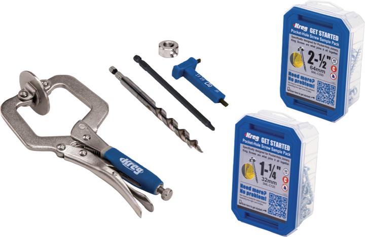 Produktbild Kreg Pocket Hole Jig 520 PRO Taschenloch Bohrschablone + Basis Station + Stufenbohrer + Bit + Schrau
