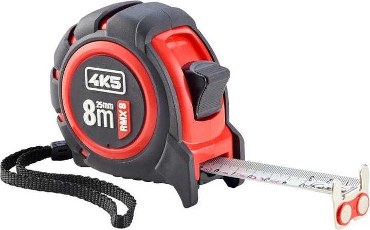 Produktbild 4K5 Robustes, beidseitig bedrucktes Rollbandmass mit magnetischem Endhaken (8 m)