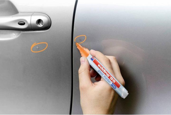 Produktbild Edding Glasboard Marker 95 (Weiss, Gelb, Rosa, Hellblau, 3 mm, 4 x)