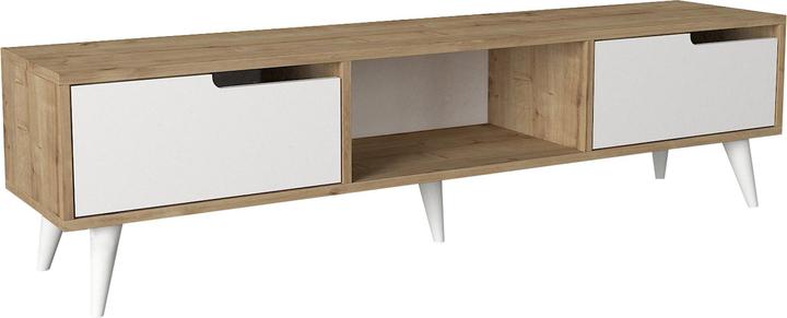 Immagine prodotto En.Casa Fernsehschrank Kullila 160x35x40 cm Eicheoptik/Weiss (160 x 35 x 40 cm)
