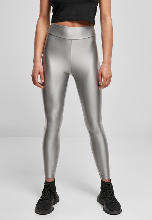Actual product image Urban Classics Ladies Highwaist Shiny Metallic Leggings - 12470 (4XL)
