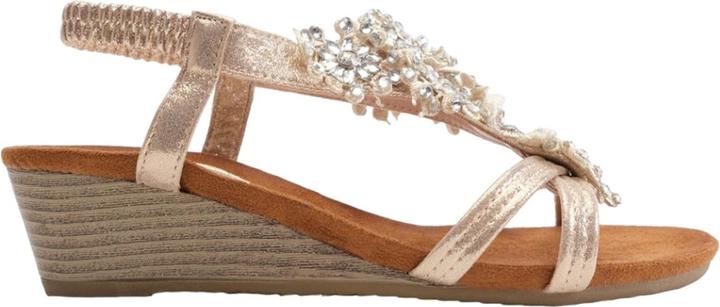 Actual product image Where's That From Sandals Cevedo Diamante Flowers (38)