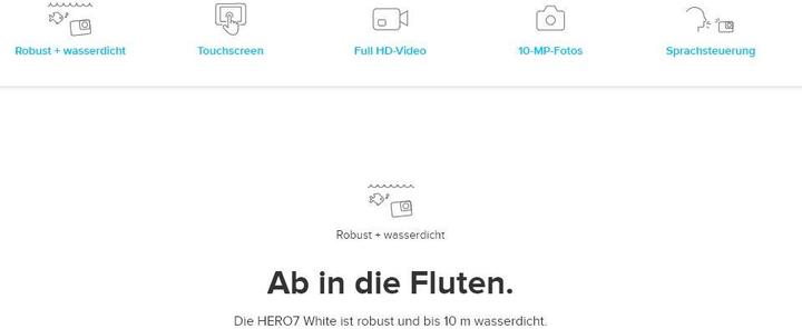 Produktbild GoPro Hero 7 White (60p, Full HD, WLAN)