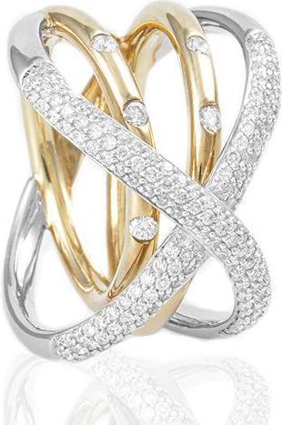 Breuning RING - BRILL. 0,884 Ct. H/si (52, 585/14 K Gold)