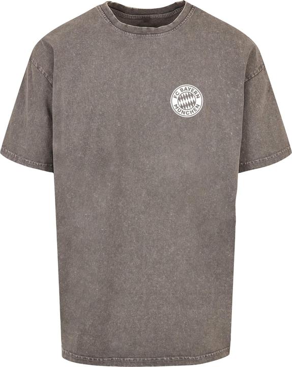 FC Bayern München Logo Acid Washed Heavy Oversize Tee - 117805
