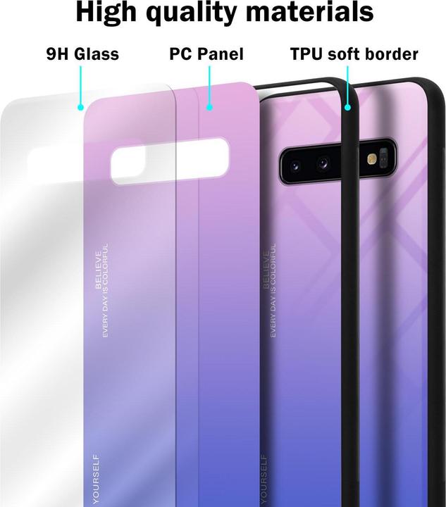 Image du produit Cadorabo Couverture en verre TPU 2 couleurs (Samsung Galaxy S10+)