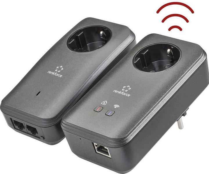 Renkforce PL600D WiFi Powerline WLAN Starter Kit 500 MBit/s (500 Mbit/s)