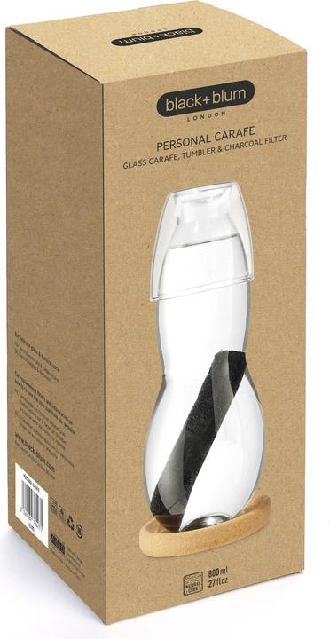 Image du produit Black + Blum EC003 Carafe personnelle avec filtre à charbon, 800ml (0.80 l)