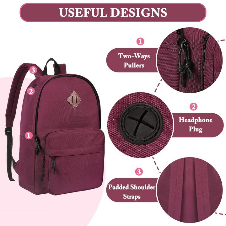 Image du produit Only-Bags.Store Sac à dos scolaire, sac à dos classique léger adolescent collège sac à dos décontracté de jour