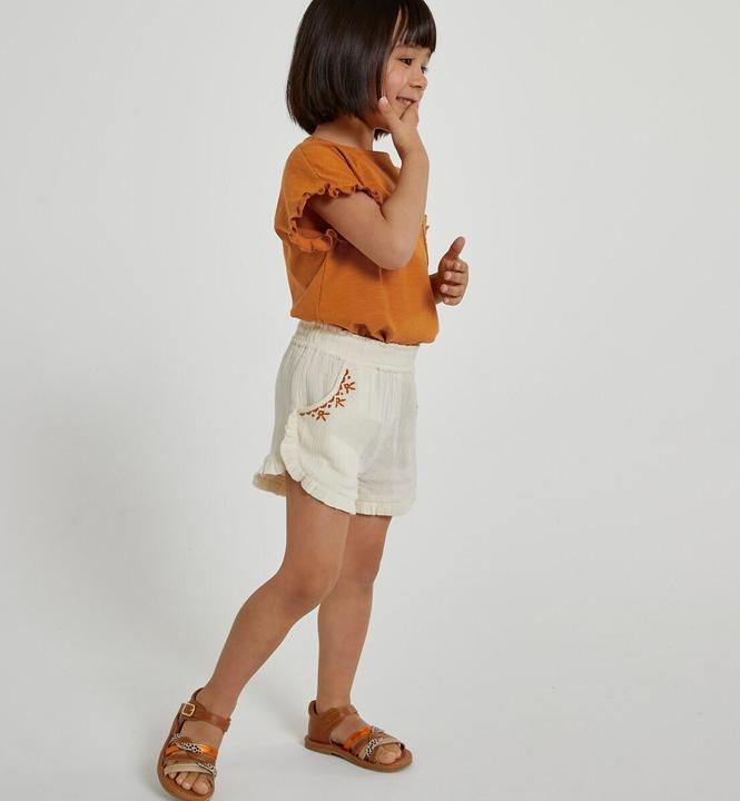 Image du produit La Redoute Collections Short à volants brodé et doublé de mousseline (94)