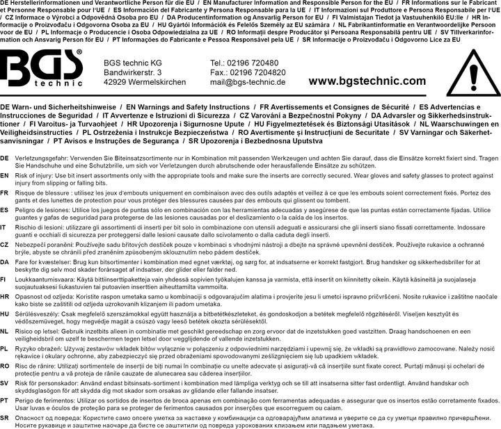 Produktbild BGS Bit-Einsatz-Satz Innensechskant, T-Profil, Innenvielzahn mit Kugelkopf 20-tlg. (100 mm.)