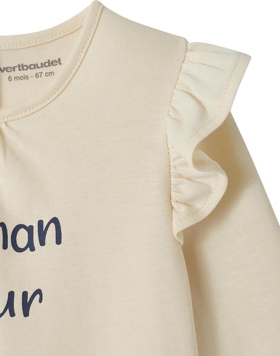 Immagine prodotto Vertbaudet T-shirt per bambini con scritte in cotone biologico (68)