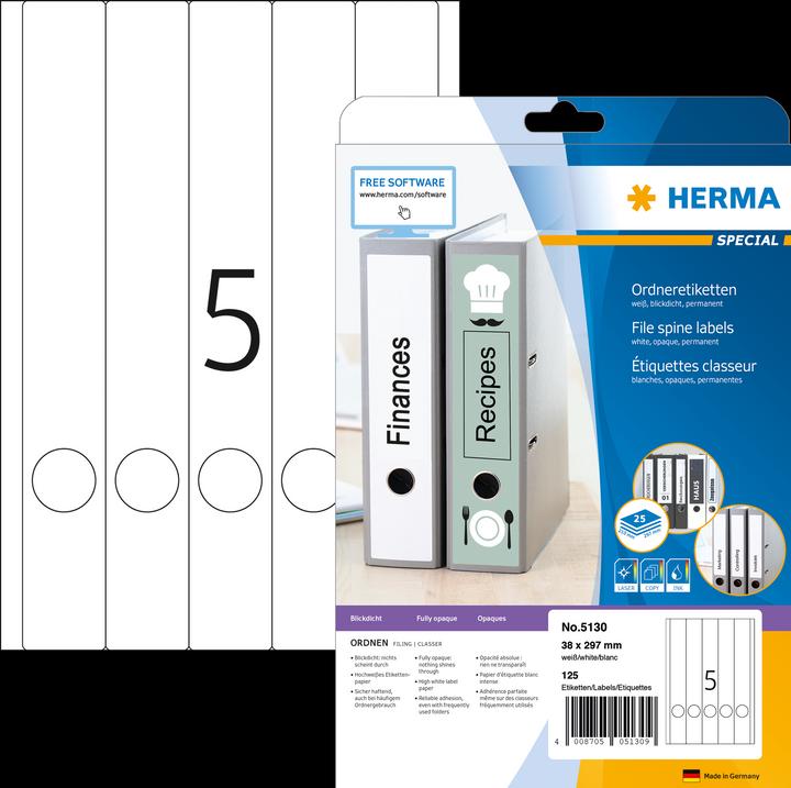 Produktbild HERMA Ordneretiketten A4