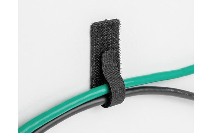 Immagine prodotto Delock Fascetta in velcro autoadesiva bianca 90 mm x 24 mm (Fascette in velcro, 90 mm, 10 pz.)