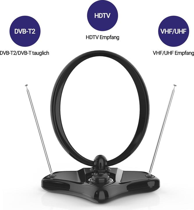 Produktbild Vantage DVB-T2 Zimmerantenne mit Verstärkung (Zimmerantenne, DVB-T / -T2)