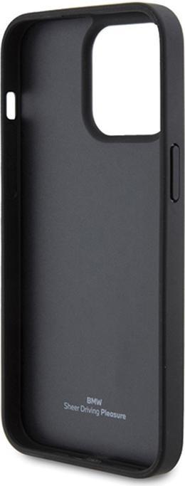 Actual product image BMW BMHCP15X22RFGK iPhone 15 Pro Max 6.7" czarny/black Leather Diamond Pattern (Apple iPhone 15 Pro Max)