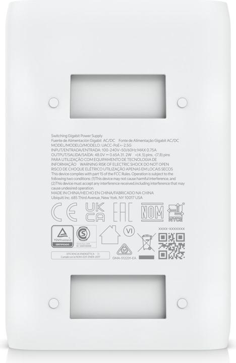 Produktbild Ubiquiti 2.5G PoE+ Adapter (802.3at (PoE+), 30 W)