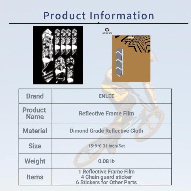 Actual product image Enlee Bike stickers Bicycle stickers for the frame