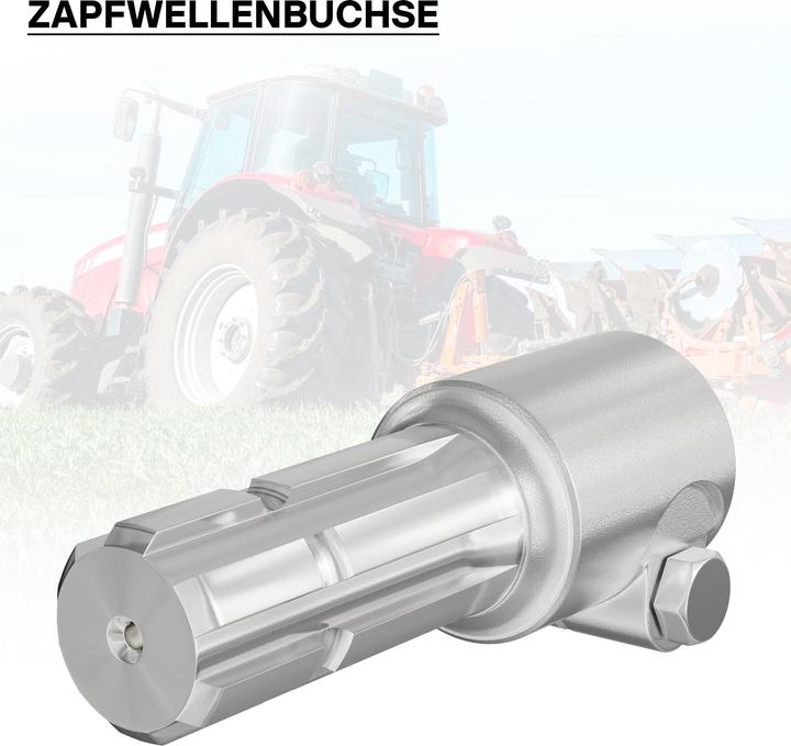 Produktbild Wiltec Zapfwelle 175mm Buchse Keilwellenaufnahme 1 3/8" Z6 für Ausgangswelle 1 3/4" Z6 (Traktorzubehör)