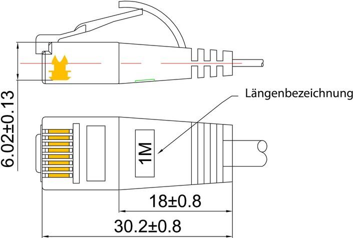 Actual product image Wirewin Network cable (U/FTP, CAT6, 1 m)