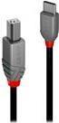 Produktbild Lindy USB 2.0, Type C an B, Cable, Anthra, Line (0.50 m, USB 2.0)