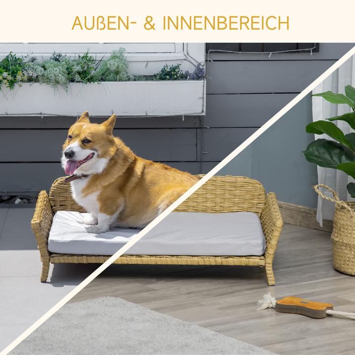 Produktbild PawHut Rattan Hundesofa mit Rattan-Design (Hund)