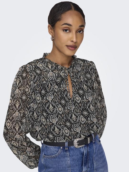 Actual product image Only Patterned blouse top (L)