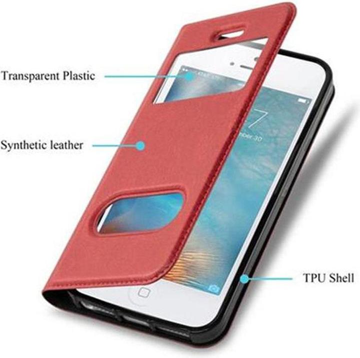 Produktbild Cadorabo Book mit View Doppelfenster Cover (Apple iPhone 5)