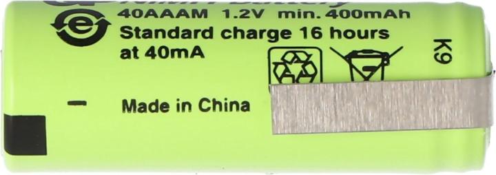 Immagine prodotto GP Batteries Akku GP40AAAM, Size 2/3AAA mit Lötfahne Z-Form (1 pz., 2/3 AAA, 400 mAh, Accumulatore di carica elettrica)