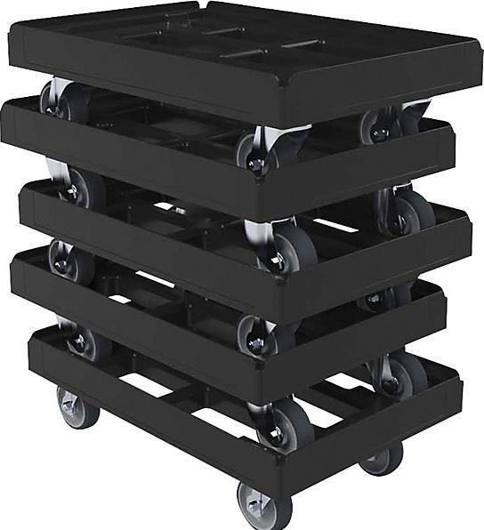 Produktbild eurokraft basic Transportroller, schwarz (300 kg)