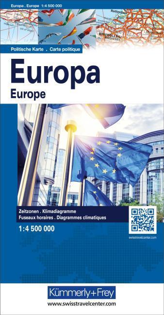 Produktbild Kümmerly+Frey Welt- und Kontinentkarte Europakarte politisch 1:4,5 Mio